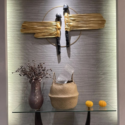 Storage Basket Handwoven Seagrass Foldable With Handles
