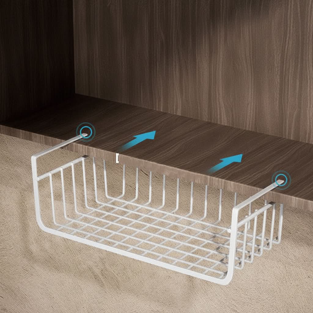 Storage Basket Over-Cabinet Hanging Reinforced Metal Space-Saving