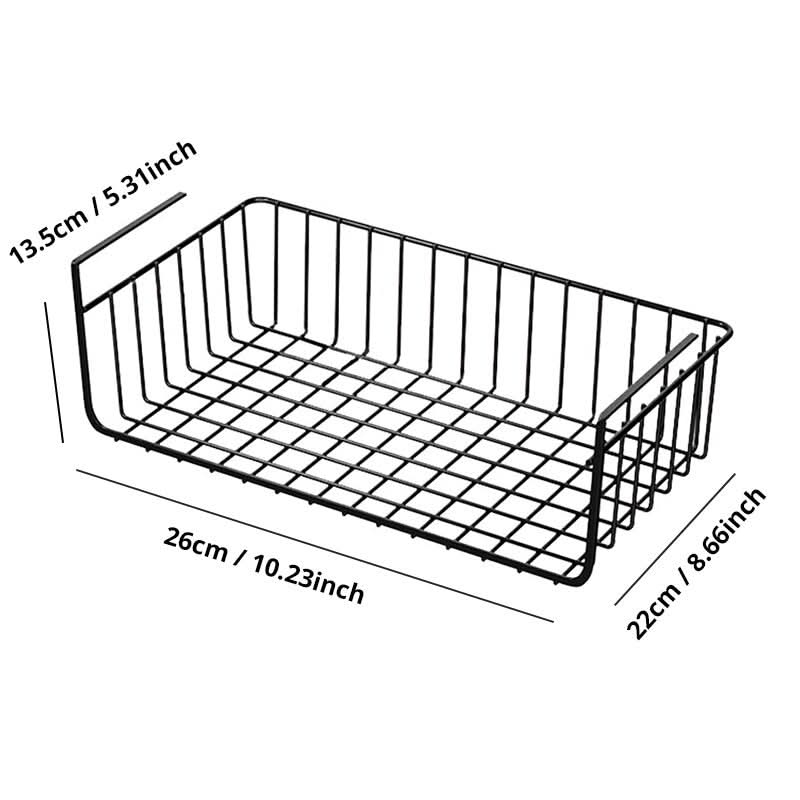 Storage Basket Over-Cabinet Hanging Reinforced Metal Space-Saving