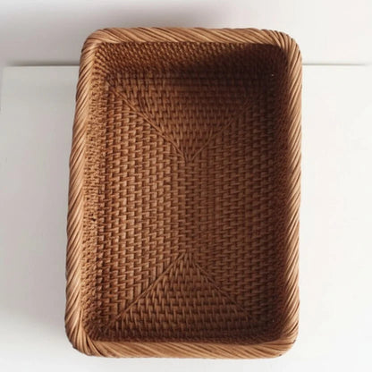 Storage Basket Woven Rattan-Style Three Sizes