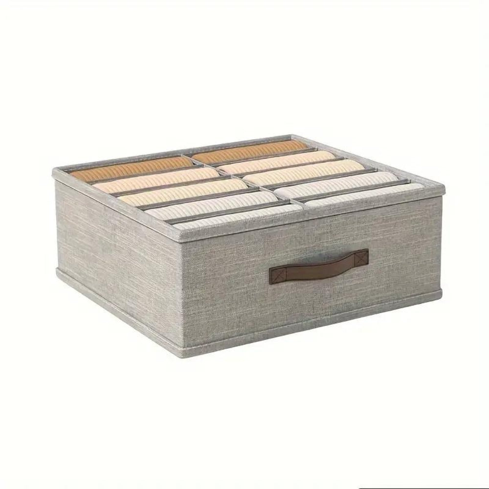 Storage Container Drawer-Style Multi-Compartment Cotton Linen