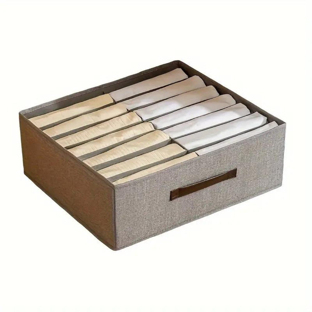 Storage Container Drawer-Style Multi-Compartment Cotton Linen