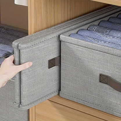 Storage Container Drawer-Style Multi-Compartment Cotton Linen
