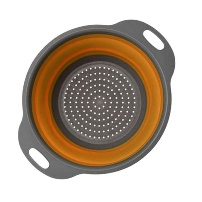 Strainer Basket Collapsible Fold-Flat Comfort-Grip Handles