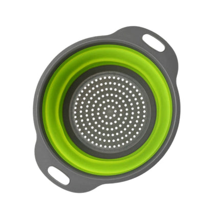 Strainer Basket Collapsible Fold-Flat Comfort-Grip Handles