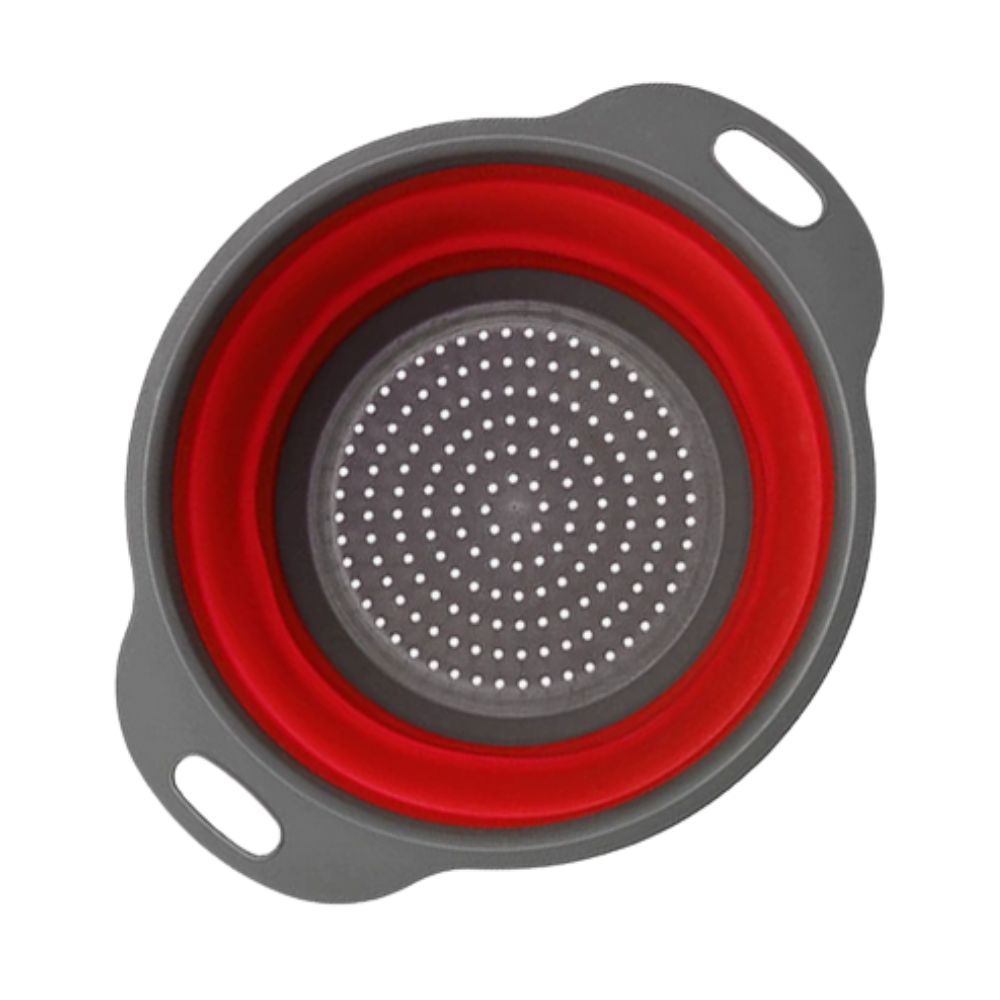 Strainer Basket Collapsible Fold-Flat Comfort-Grip Handles