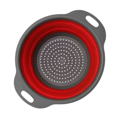 Strainer Basket Collapsible Fold-Flat Comfort-Grip Handles