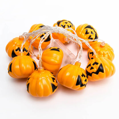String Lights Carved Pumpkin Warm LED Halloween Decor