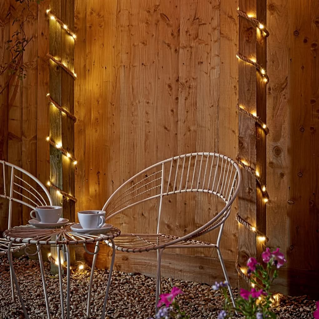 String Lights Hemp Rope LED Solar or Battery Powered