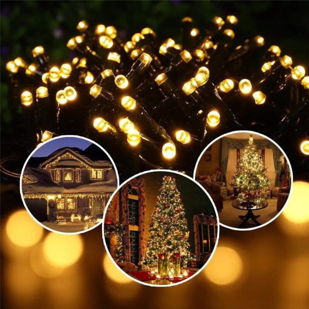 String Lights Solar 200 LED Automatic Sensor