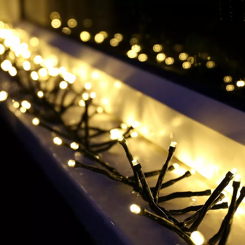 String Lights Solar 200 LED Automatic Sensor