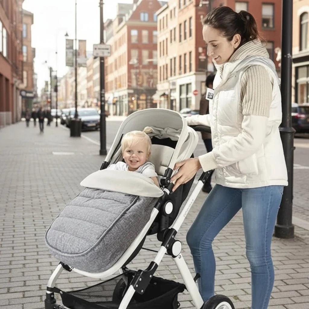 Stroller Footmuff Universal Fit Warm Lining & Weather-Resistant Outer