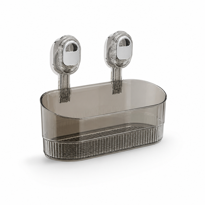 Suction Cup Wall Shelf No Drill Integrated Drainage