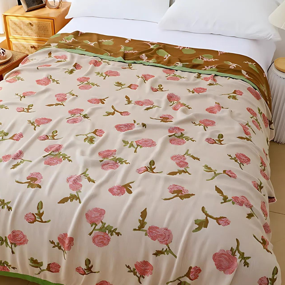 Summer Blanket Bamboo Fiber Breathable & Moisture-Wicking