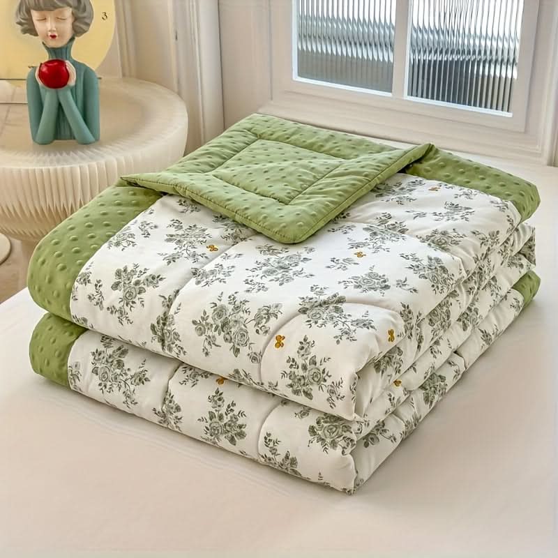 Summer Blanket Lightweight Breathable Floral Print