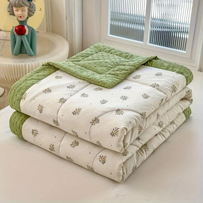 Summer Blanket Lightweight Breathable Floral Print