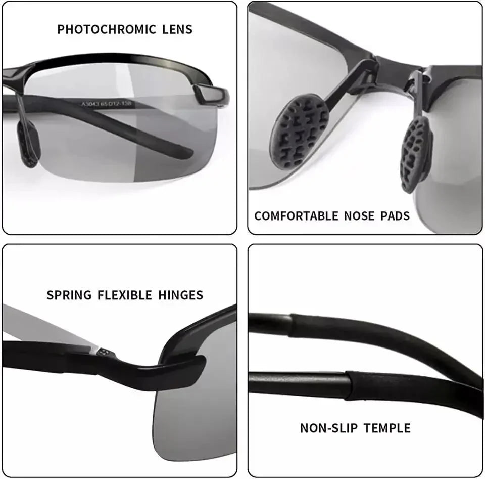 Sunglasses Polarized Photochromic Lenses UV Protection