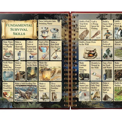 Survival Skills Book Spiral-Bound Hardcover 200 Practical Skills