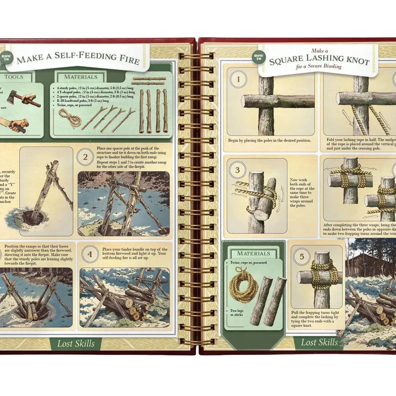 Survival Skills Book Spiral-Bound Hardcover 200 Practical Skills
