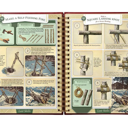 Survival Skills Book Spiral-Bound Hardcover 200 Practical Skills