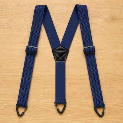 Suspenders Wide Elastic Adjustable X or Y Back Metal Clips