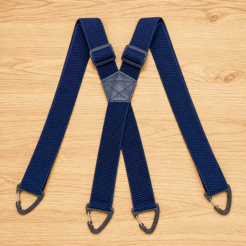 Suspenders Wide Elastic Adjustable X or Y Back Metal Clips