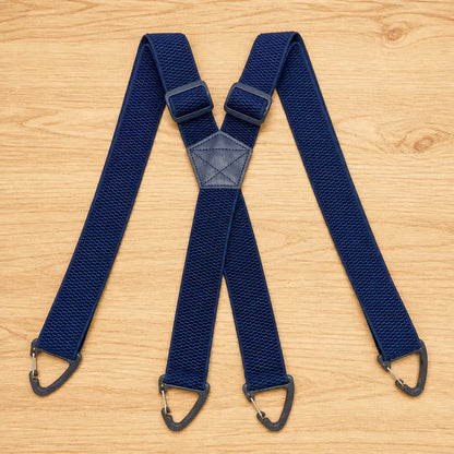Suspenders Wide Elastic Adjustable X or Y Back Metal Clips