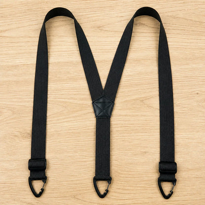 Suspenders Wide Elastic Adjustable X or Y Back Metal Clips