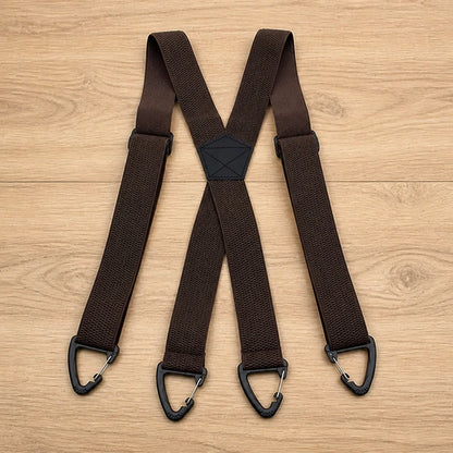 Suspenders Wide Elastic Adjustable X or Y Back Metal Clips