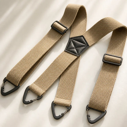 Suspenders Wide Elastic Adjustable X or Y Back Metal Clips