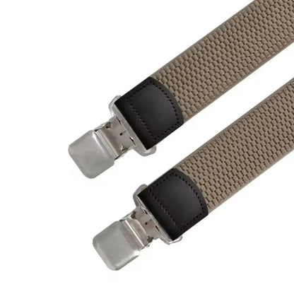 Suspenders X-Back Adjustable with 4 Metal Clips