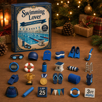 Swimming Advent Calendar Acrylic Ornaments Set of 24