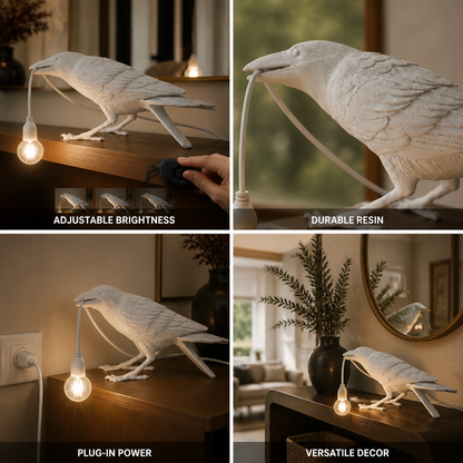 Table Lamp Adjustable Brightness Resin Plug-In