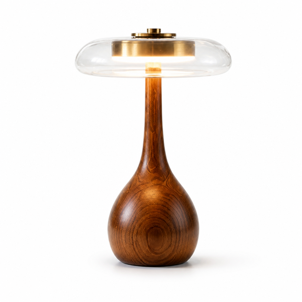 Table Lamp Adjustable Height USB Powered Metal Shade