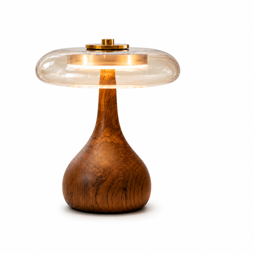 Table Lamp Adjustable Height USB Powered Metal Shade