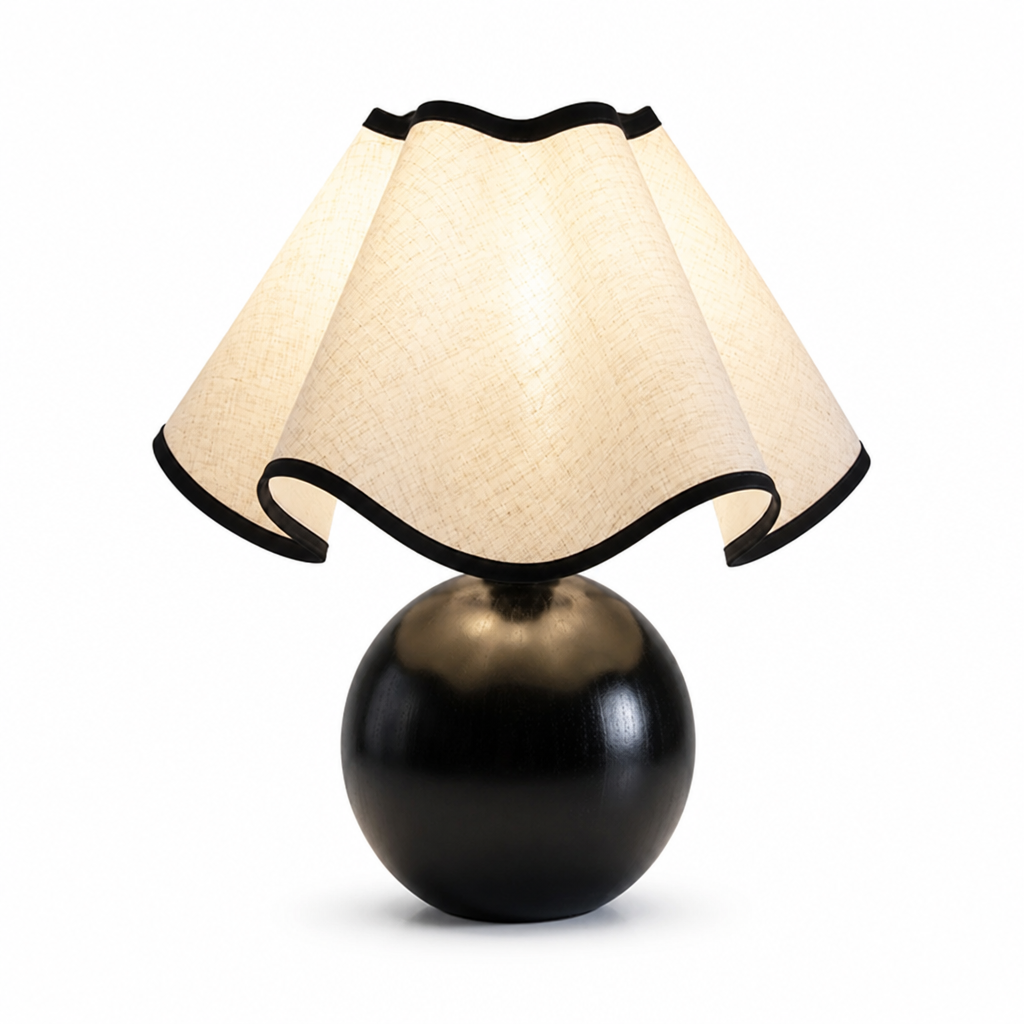 Table Lamp Adjustable Linen Shade Sturdy Metal Base