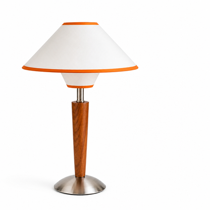 Table Lamp Adjustable Shade Wooden Base