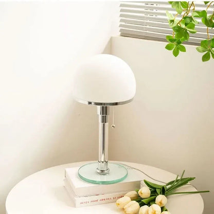 Table Lamp Antique Glass Shade Bauhaus-Inspired Ambient Lighting