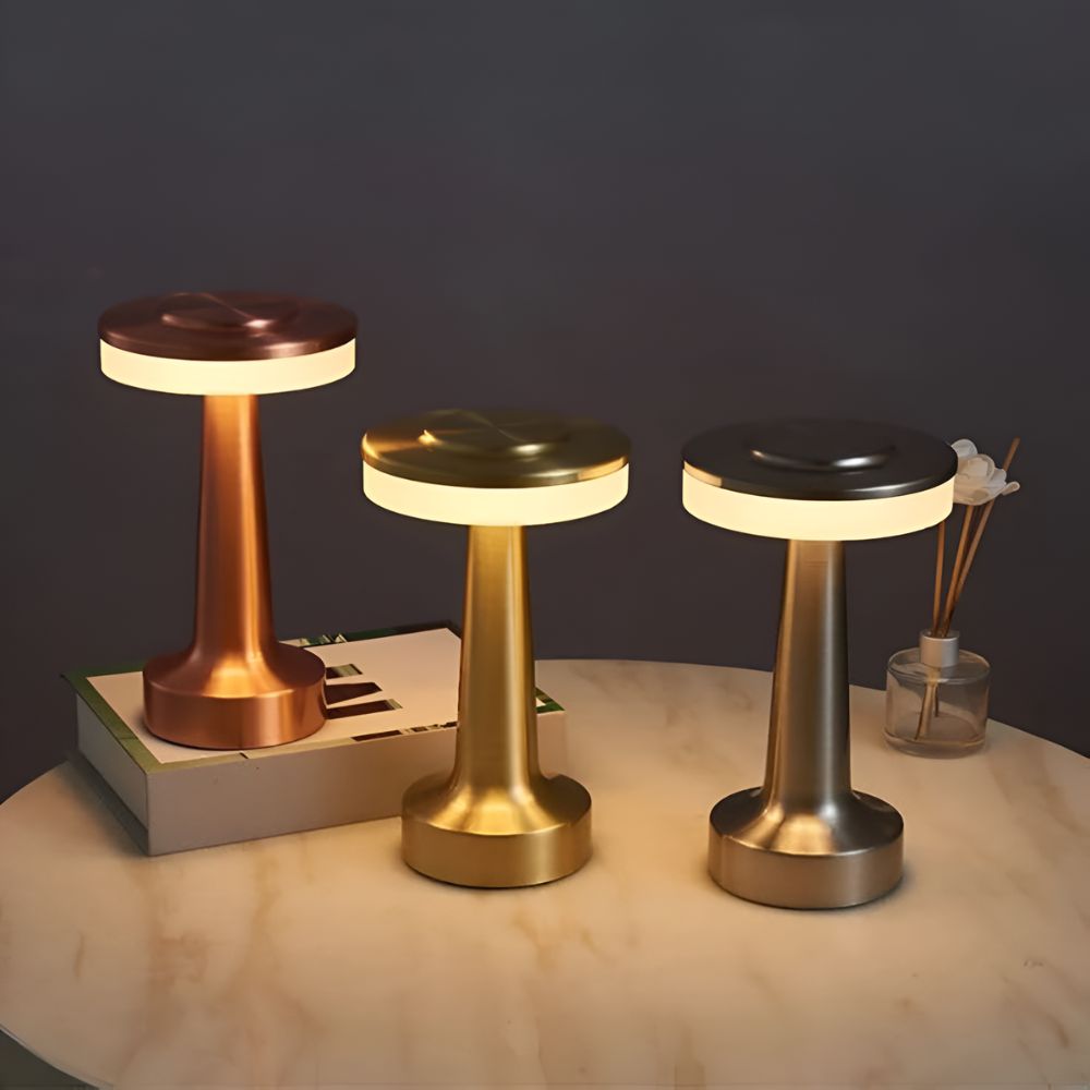 Table Lamp Cordless Touch-Dimmable USB Rechargeable