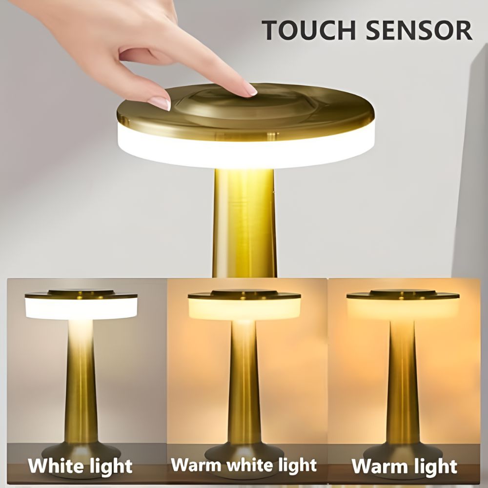 Table Lamp Cordless Touch-Dimmable USB Rechargeable
