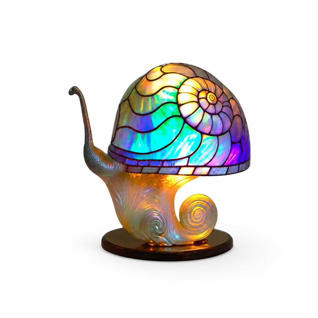 Table Lamp Handcrafted Resin Ambient Light Mushroom & Flower Motifs