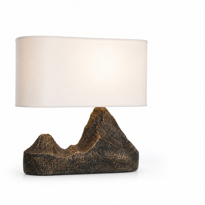 Table Lamp Modern Bronze Finish White Shade LED Compatible