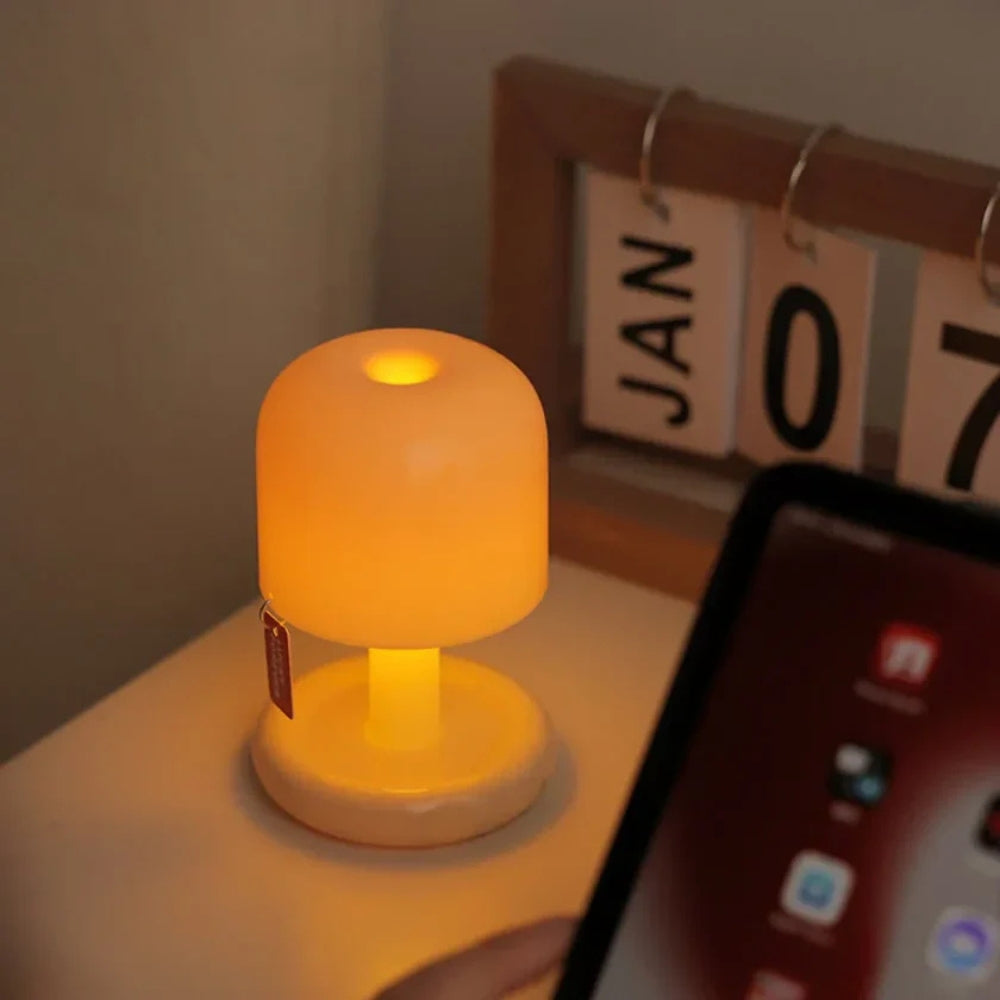Table Lamp Mushroom Rechargeable Up To 12 Hours