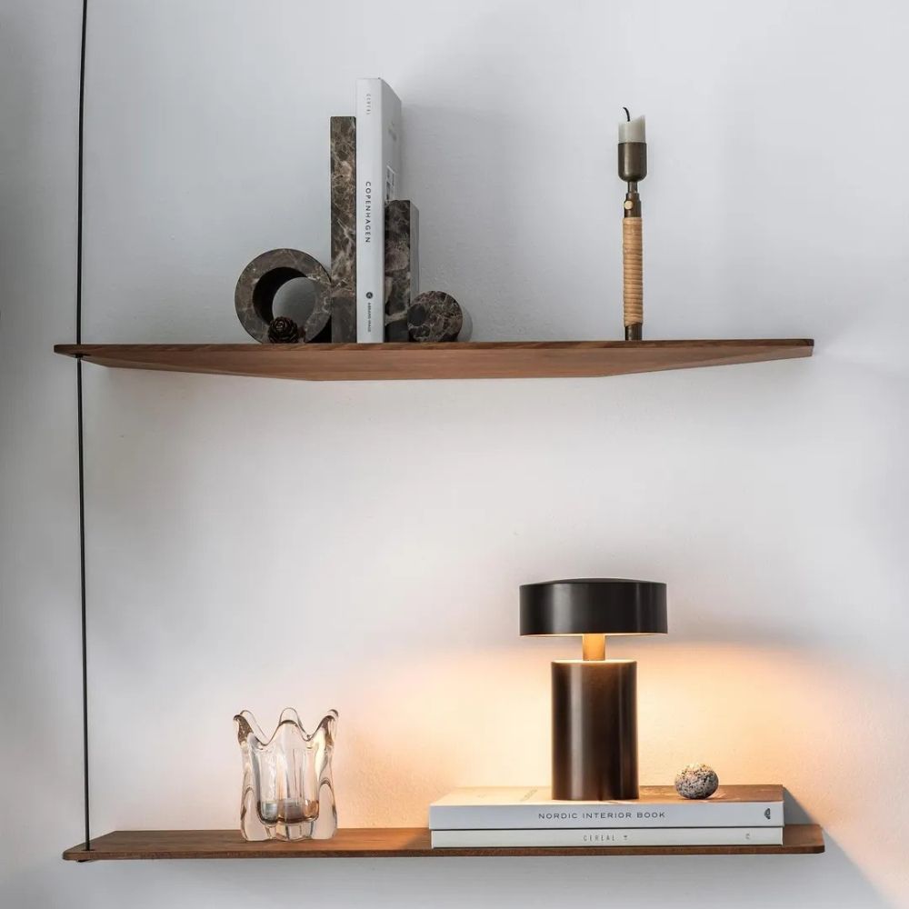 Table Lamp Slim Column Energy-Efficient LED Bulb Included