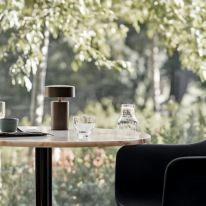 Table Lamp Slim Column Energy-Efficient LED Bulb Included