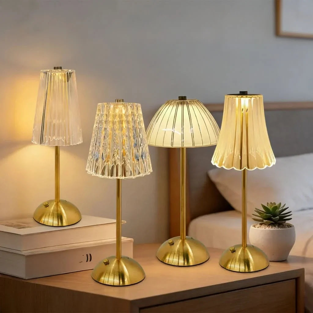 Table Lamp Touch Dimmer 3 Color Temperatures Rechargeable Cordless