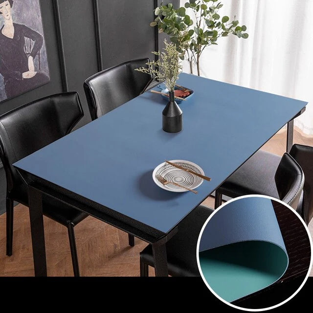 Table Protector Mat Waterproof Scratch & Heat Resistant PVC TPU Leather