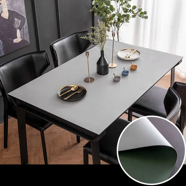 Table Protector Mat Waterproof Scratch & Heat Resistant PVC TPU Leather