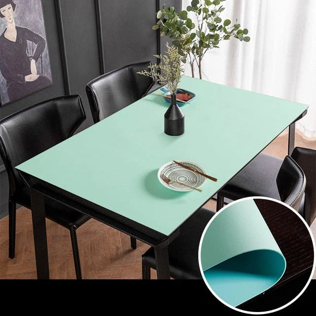 Table Protector Mat Waterproof Scratch & Heat Resistant PVC TPU Leather