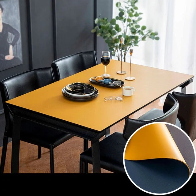 Table Protector Mat Waterproof Scratch & Heat Resistant PVC TPU Leather